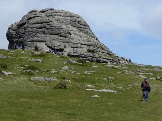 walking at Haytor near Bovey Tracey