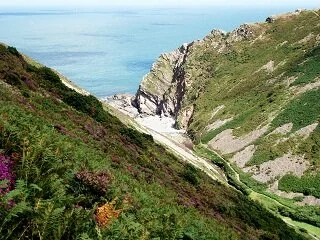 Heddon's Mouth beach, Devon. Copyright image.