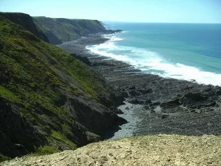 Spekes Mill Mouth beach, Devon. Copyright image.