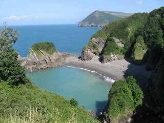 Watermouth beach, Devon. Copyright image.